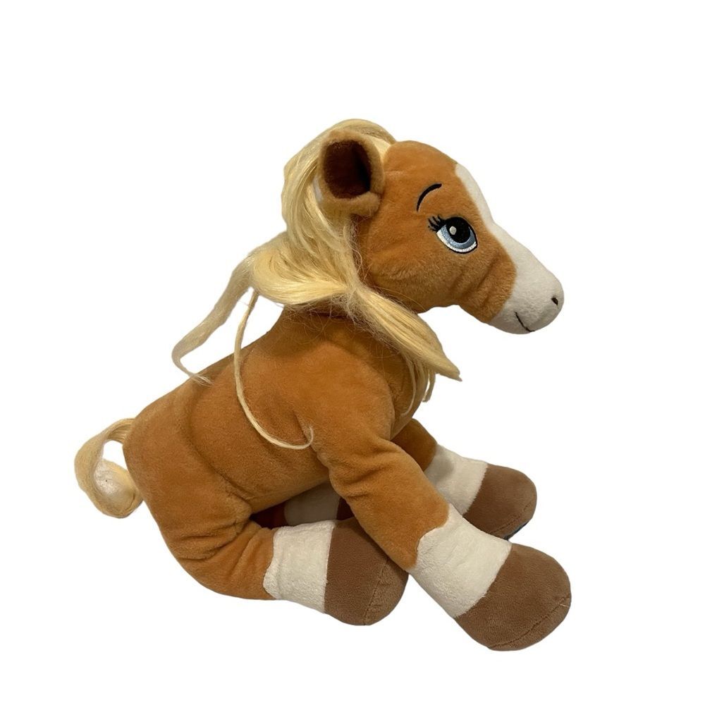 Build a Bear Horse and Hearts Palomino Pony Tan White Horse Plush Stuffed Toy